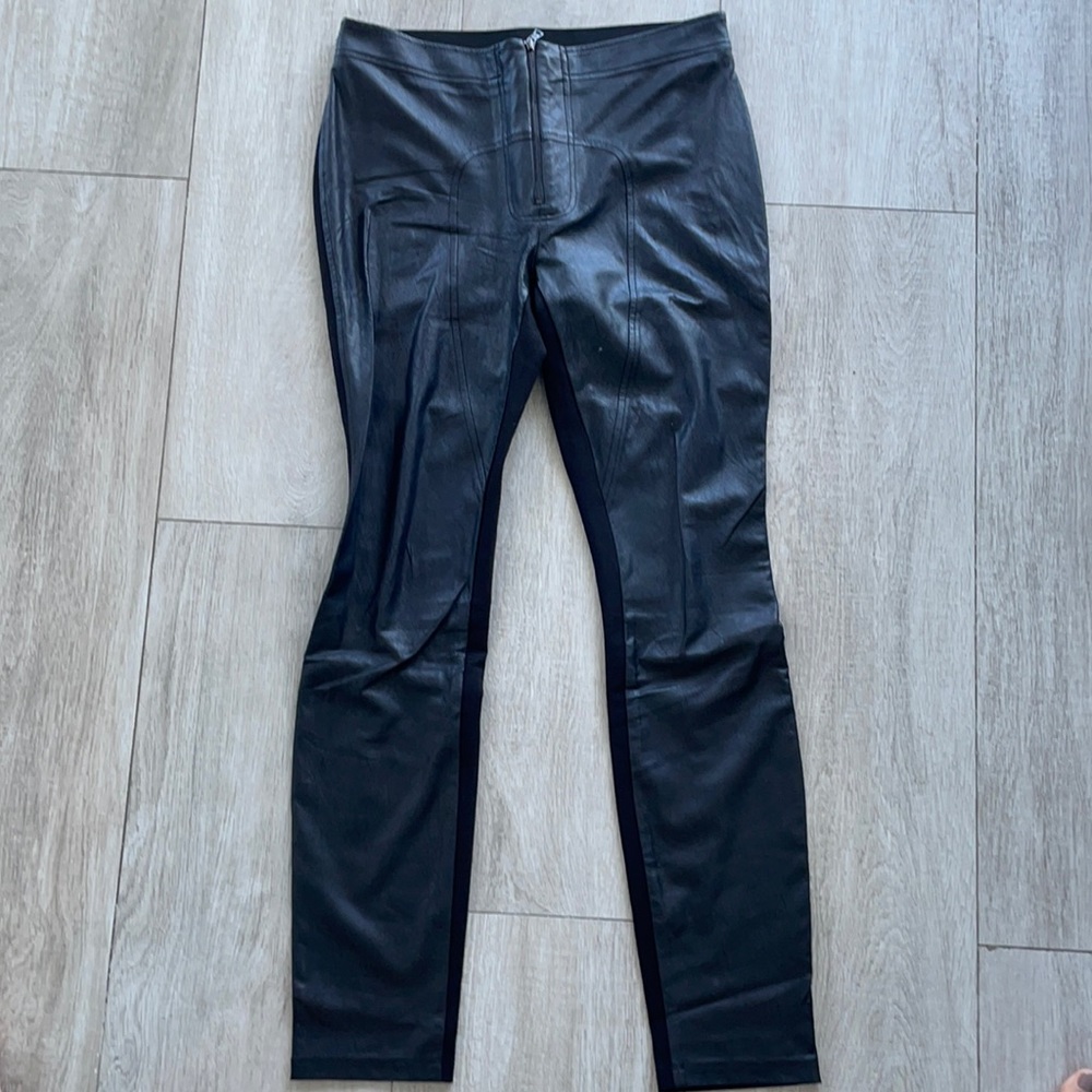 BCBG Black Leather Leggings
